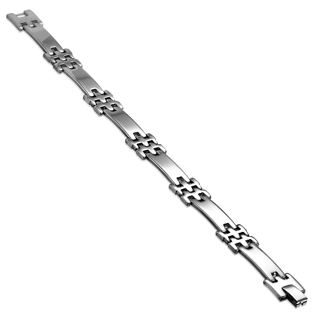 Oceľový náramok, dlžka 23 cm, šírka 13 mm