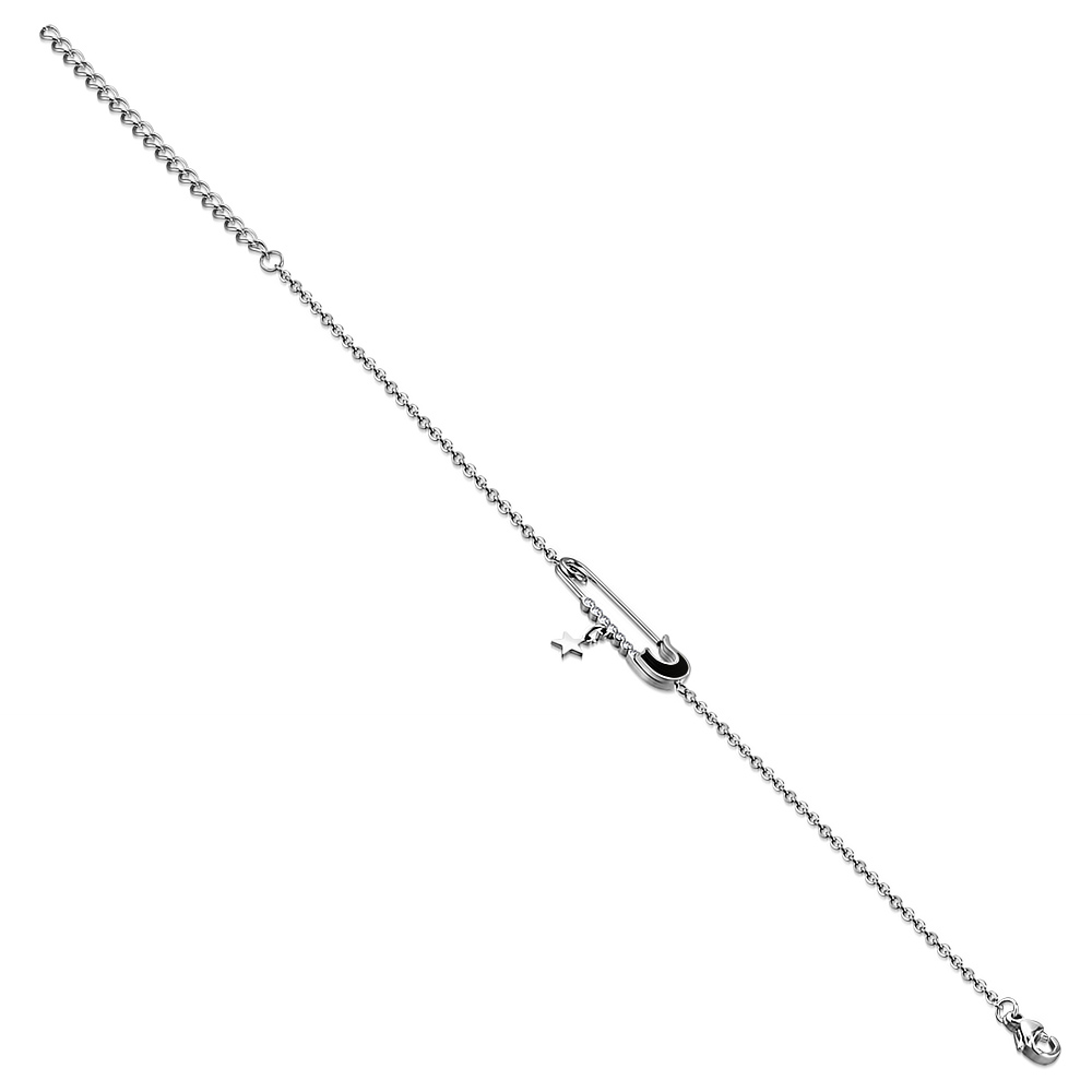 Náramok z chirurgickej ocele, 3 cm,predlžovacia retiazka, dlžka 17 cm