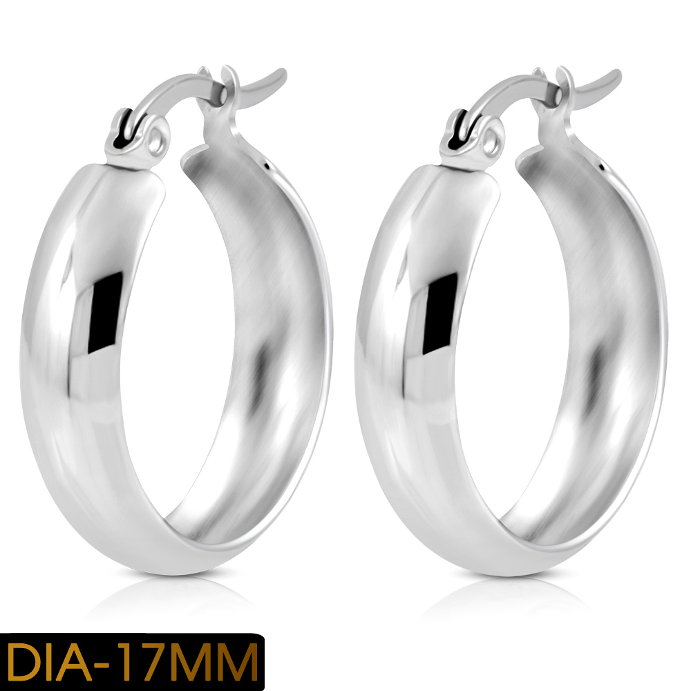 Náušnice z chirurgickej ocele, kruhy 17 mm priemer
