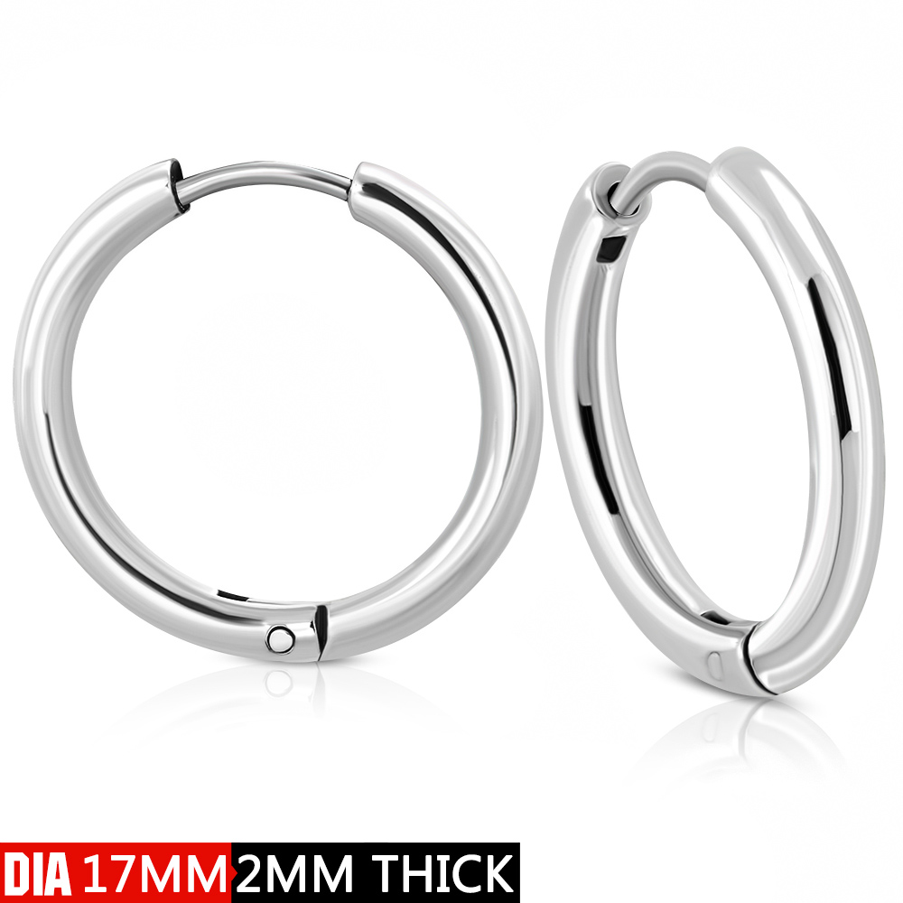 Náušnice z chirurgickej ocele, kruhy 17 mm priemer