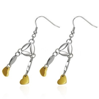 Pozlátené oceľové náušnice