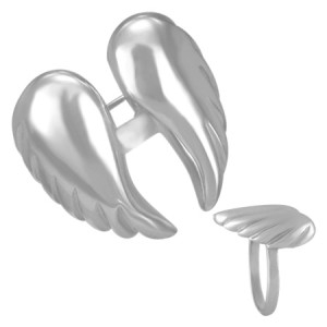 Nerezový oceľový prsteň, anjelské krídla